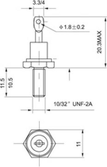 Rectifier Diode 1200V and 25A 01.011.0152