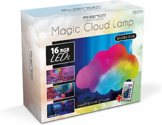 Магическа Облачна Лампа 16 RGB LED 3 Х AAA 25 Х 20 Х 15 СМ Магическа Облачна Лампа 16 RGB LED 3 Х AAA 25 Х 20 Х 15 СМ