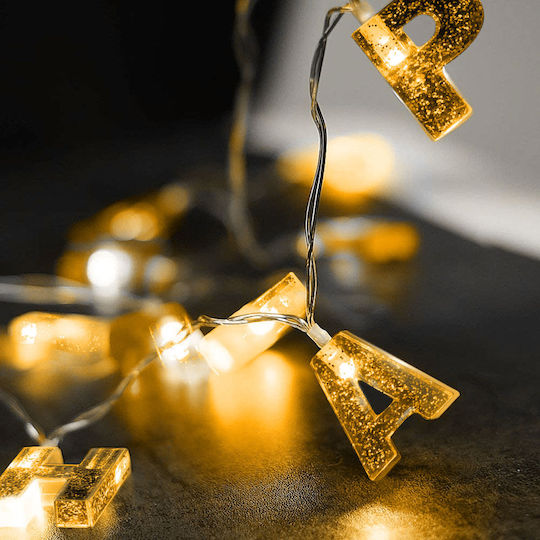Led Light String Birthday "happy Birthday" 13 Leds 2 X Aa 2 M