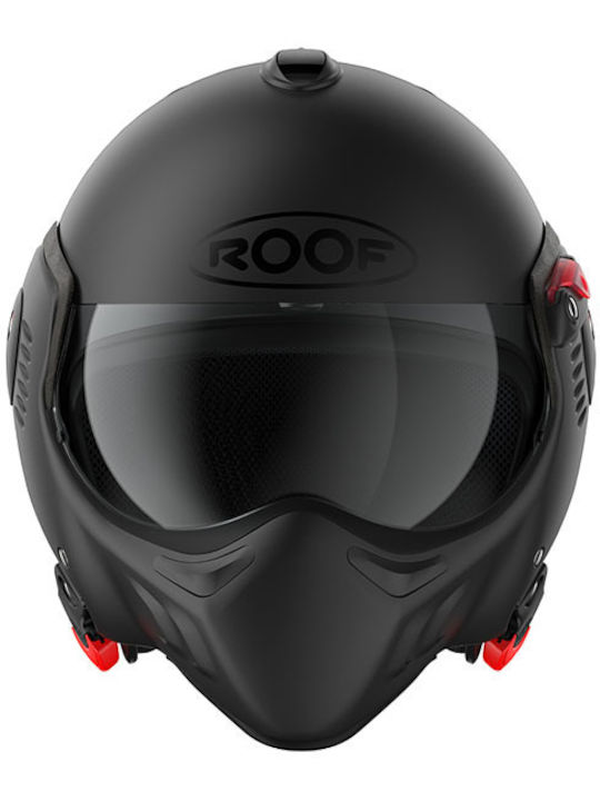 Roof Boxer Alpha Black Matt Motorcycle Helmet Flip-Up ECE 22.06