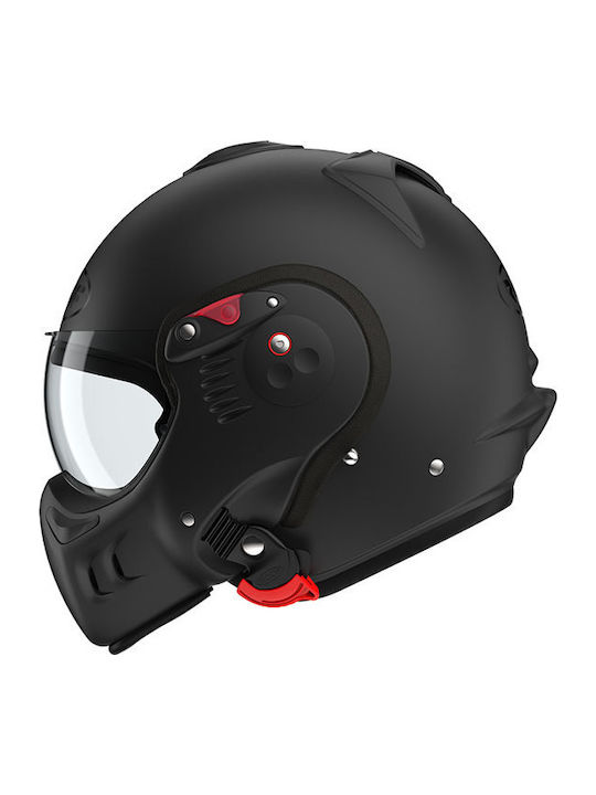 Roof Boxer Alpha Black Matt Motorcycle Helmet Flip-Up ECE 22.06
