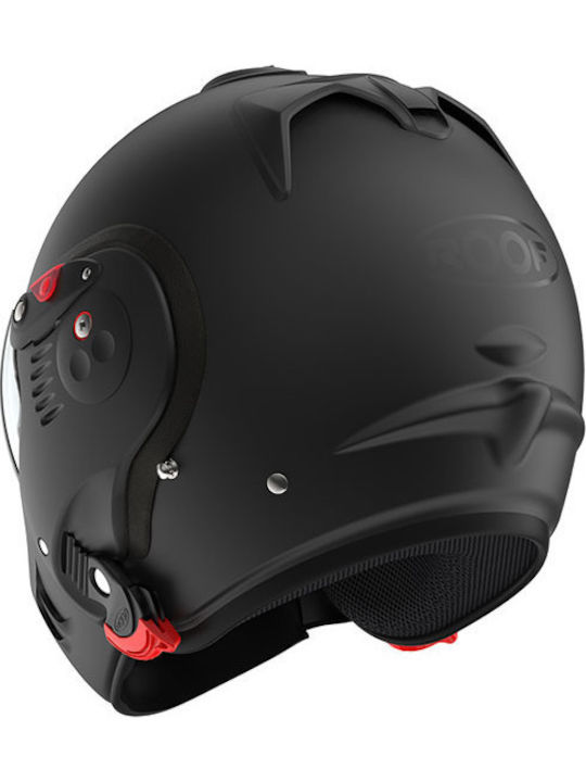 Roof Boxer Alpha Black Matt Motorcycle Helmet Flip-Up ECE 22.06