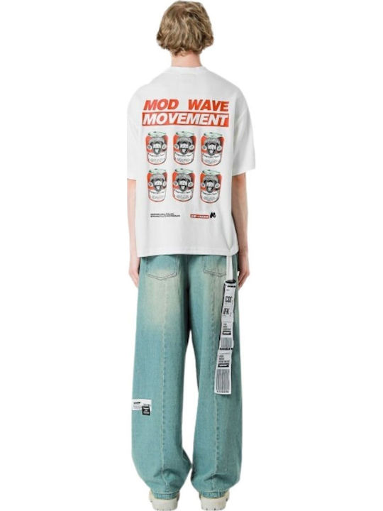 Mod Wave Movement T-shirt Black, White