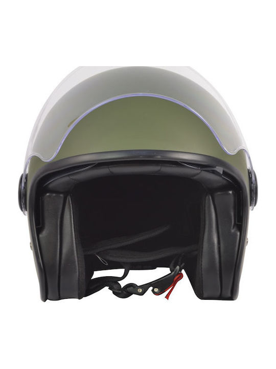 ByCity The City Matt Green Motorcycle Helmet Jet ECE 22.06 with Sunvisor