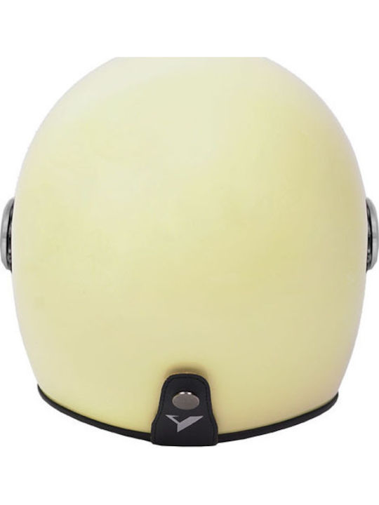 ByCity The City Beige Shiny Мотоциклетна каска Джет ECE 22.06 с Sunvisor