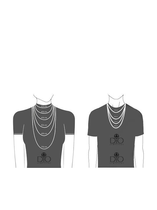Dio Jewellery Lab Halskette mit Design Träne aus Silber
