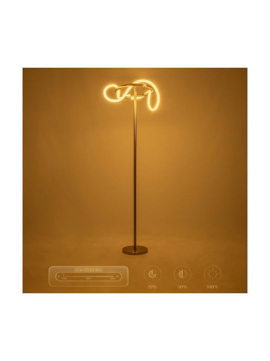 kelvo Glow LED Φωτιστικό Δαπέδου Υ160xΜ45εκ. με Ρυθμιζόμενο Λευκό Φως 3000lm Χρυσό