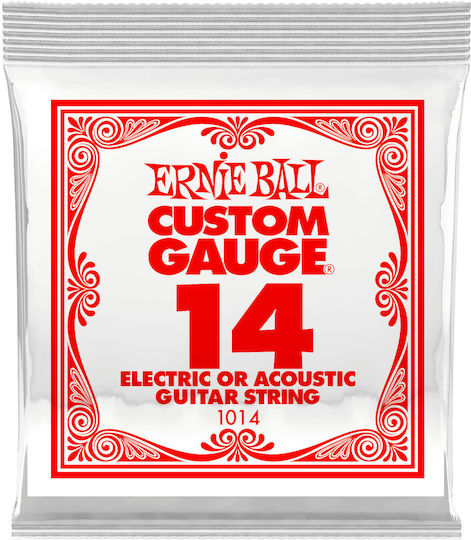 Ernie Ball Single Steel String for Lute Plain 14" Ball End