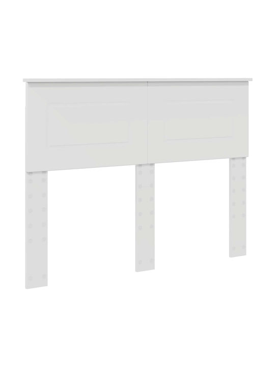 Κρεβάτι Διπλό Ξύλινο Λευκό για Στρώμα 137x203cm