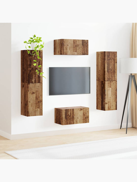 Wohnzimmer TV-Einheit Altes Holz mit Beleuchtung M31xB30xH60cm