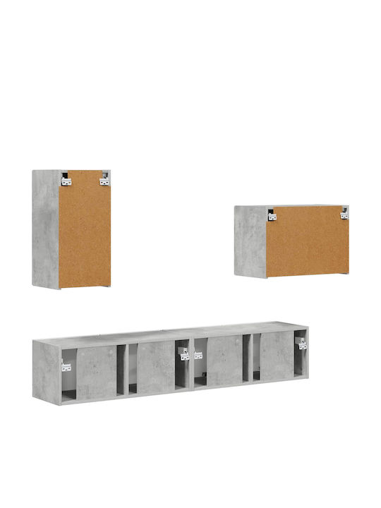Wohnzimmer TV-Einheit Grey mit Beleuchtung L78.5xB30xH29.5cm
