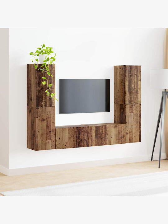 Wohnzimmer TV-Einheit Old Wood mit Beleuchtung L30xB31xH60cm