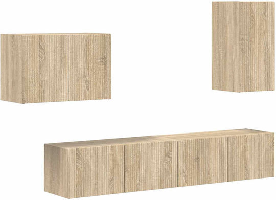 Living Room TV Unit with Lighting Sonoma Oak L78.5xW30xH29.5cm