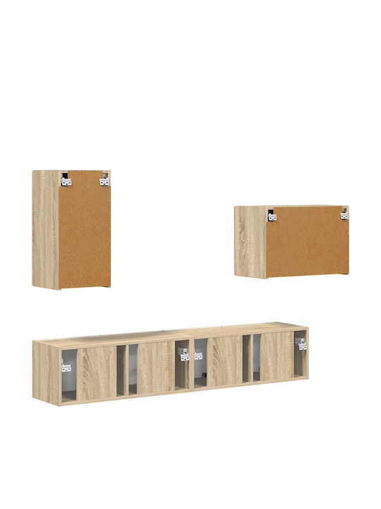 Living Room TV Unit with Lighting Sonoma Oak L78.5xW30xH29.5cm