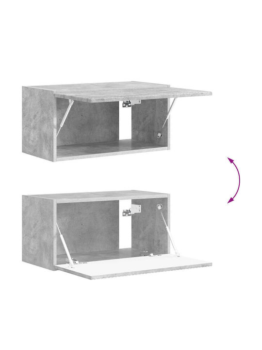 Wohnzimmer TV-Einheit Grey mit Vitrine & Beleuchtung L60xB31xH29.5cm