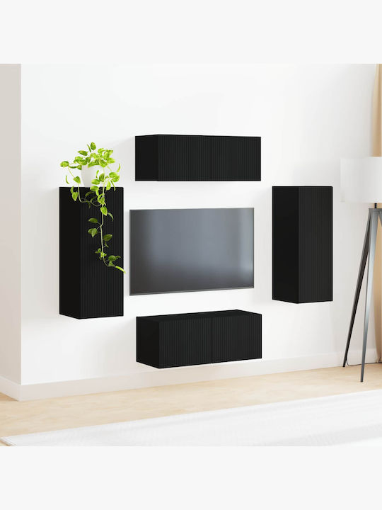 Wohnzimmer TV-Einheit Black L78.5xB30xH29.5cm
