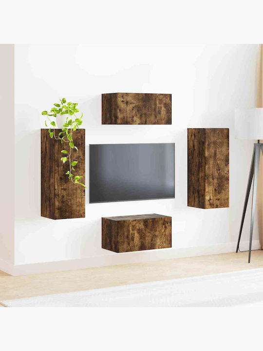 Living Room TV Unit Smoked Oak L30xW31xH80cm