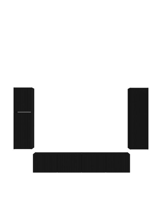 Living Room TV Unit Black L30xW31xH100cm