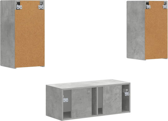 Living Room TV Unit Grey L98xW31xH29.5cm