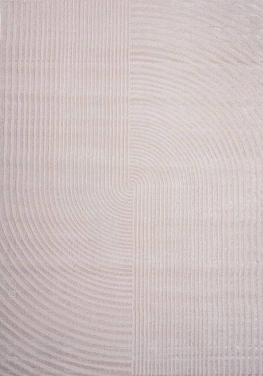 Klonaras Geometric 435 Teppich Rechteckig Synthetisch,Polyester/Cotton/Leather Cream