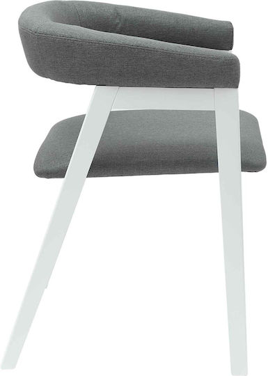 Outdoor Chair Wooden White 2pcs 54x57x73cm