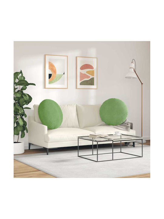 vidaXL Perna De Canapea Din Catifea Verde Deschis 40x40cm