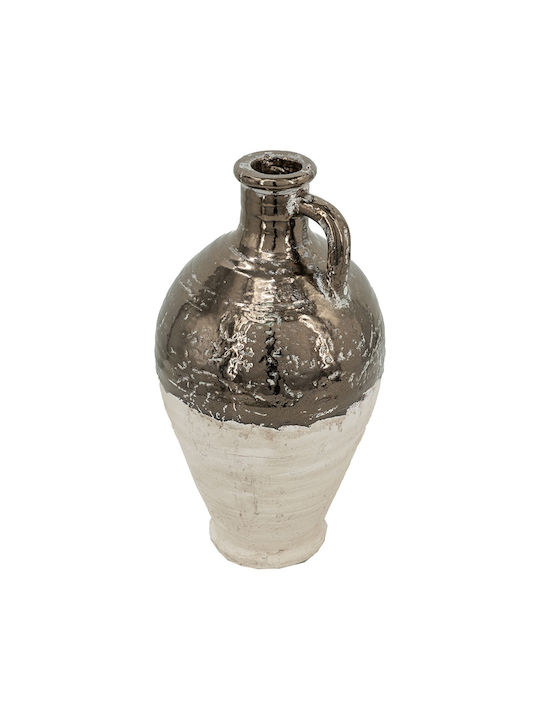 Artekko Vază Teracotă Bronz Bej 20x20x38 Cm