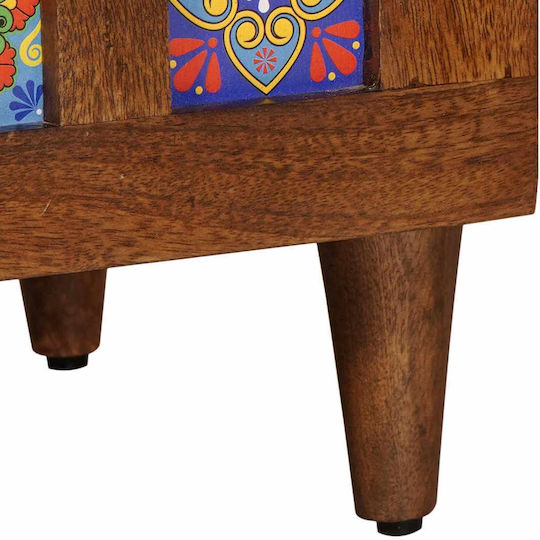 Bufet din Lemn cu Sertare Nuci 60x33.5x100cm