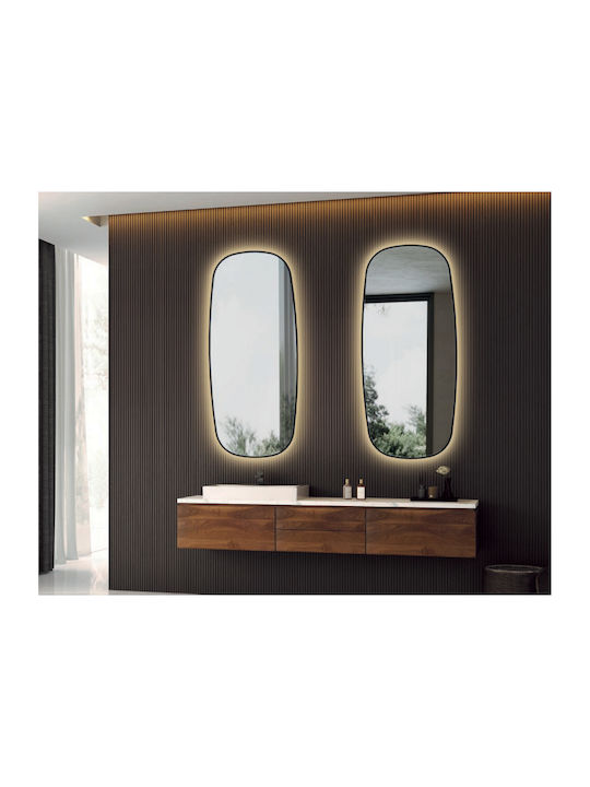 Luminor Bathroom Mirror Led with Bluetooth 50x110cm Black