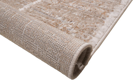 Klonaras Geometric 434 Set Modern Schlafzimmer-Teppichsets Synthetisch,Polyester/Cotton/Leather L.beige 2004946 3Stück