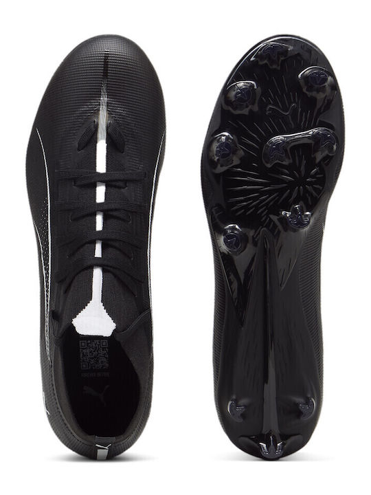 Ultra Match+ FG/AG Football Shoes with Cleats in Black