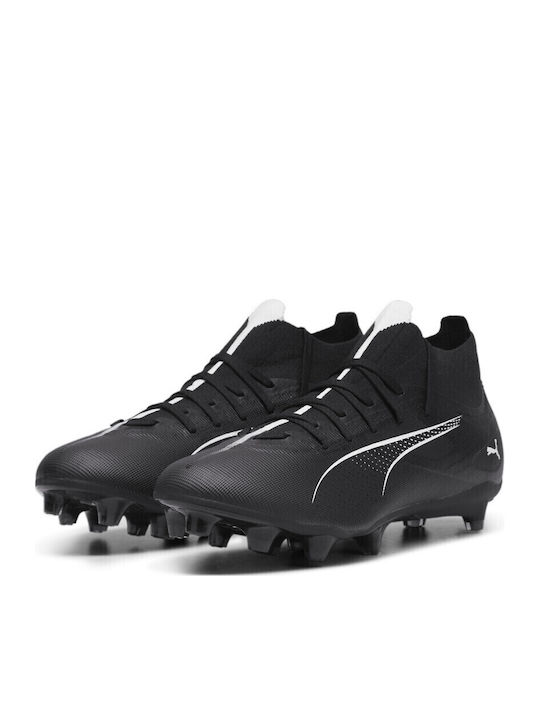 Ultra Match+ FG/AG Football Shoes with Cleats in Black