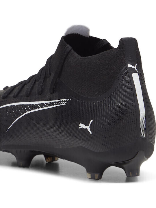 Ultra Match+ FG/AG Football Shoes with Cleats in Black