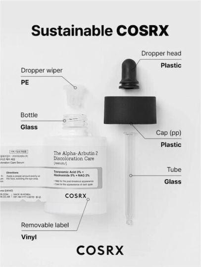 Cosrx The Alpha-arbutin 2 Discoloration Care Serum Face with Niacinamide & Hyaluronic Acid for Dark Spots & Whitening 50ml