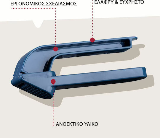 Facklemann Πρέσα Σκόρδου Essential Πλαστική Μπλέ