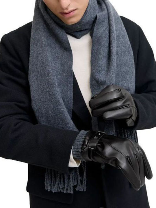 Men's Leather Touch Gloves Black