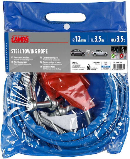 Lampa Autoabschleppmittel Drahtseil in Blau Farbe
