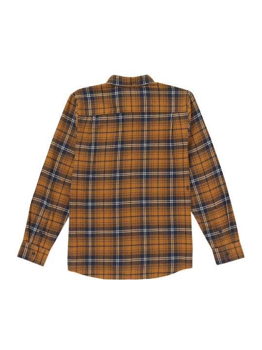 Caden Cu mânecă lungă Flanel Cămașă Carou CHESTNUT BROWN