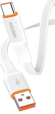 Kakusiga Flach USB 2.0 Kabel USB-C männlich - USB-C Weiß 1m (d-KSC-999-C-WH)