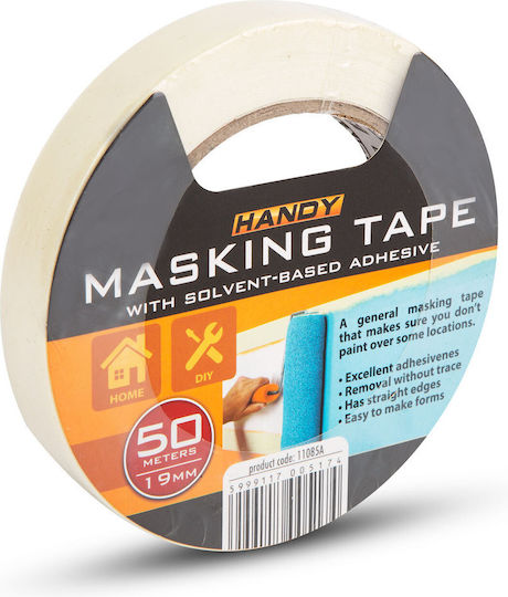 Masking Tape Solvent-based Adhesive 50 M X 19 Mm White