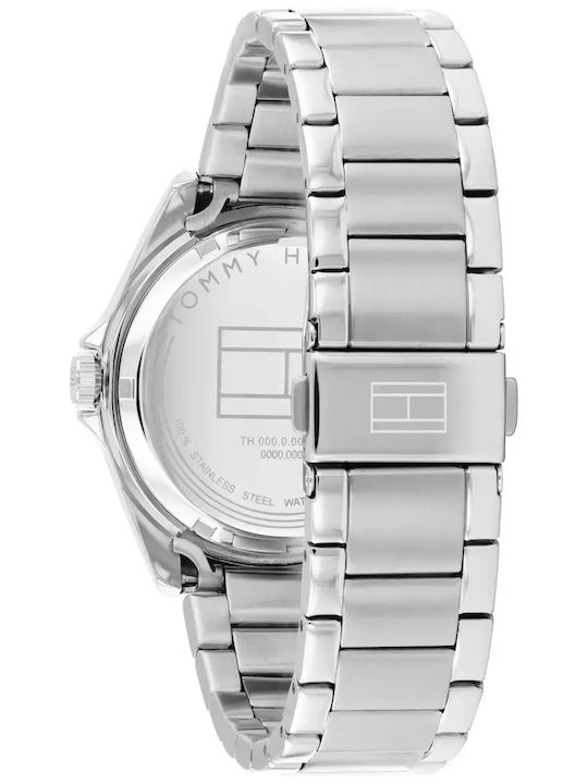 Tommy Hilfiger Baker Herrenuhr Automatisch mit Silberstahlarmband