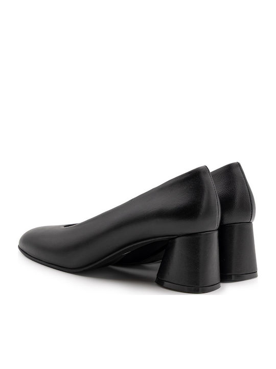 Leder Pumps Schwarz