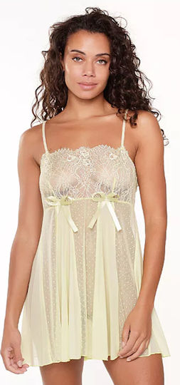 Martin Babydoll Transparentă Dantelă Panglici Romantice