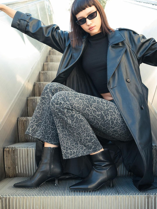 Women's Ankle Boots with Medium Heel Black