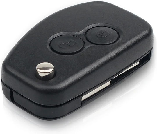 Techstar Husa Pentru Chei Auto Tip Cuțit 2 Butoane Vac102 Lamă Compatibil Dacia Logan Renault Trafic Aftermarket