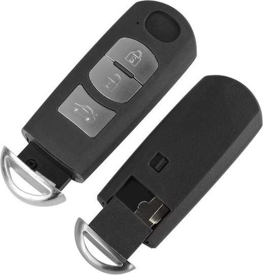 Techstar Car Key Case Mazda 3 Buttons Compatible Mazda 6 Cx-5 Cx-3 2014-2015 Models Right Groove Blade