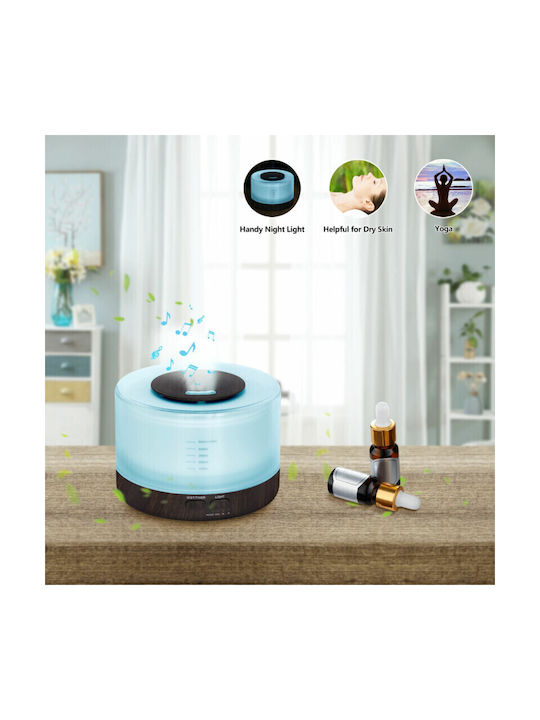 Vrising Lumini LED Dispozitiv de aromaterapie Ultrasonic cu temporizator Maro 500ml