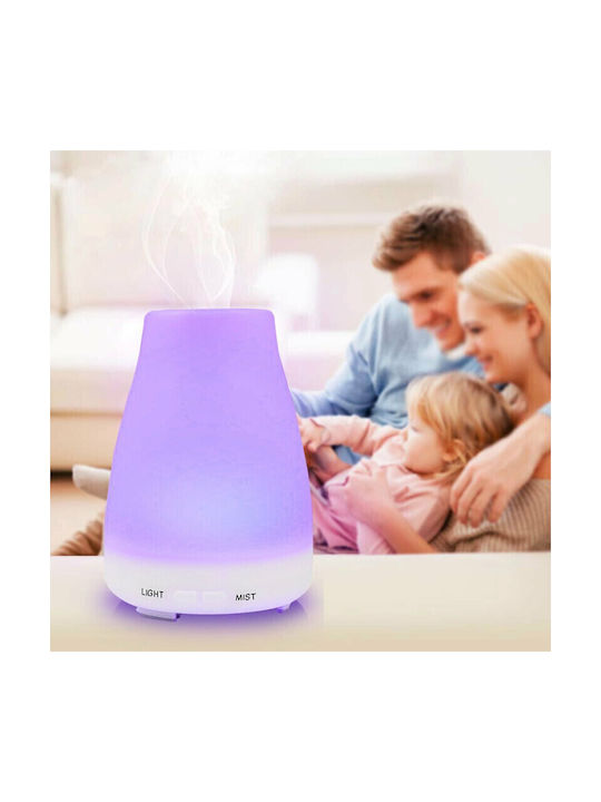 Vrising Lumini LED Dispozitiv de aromaterapie Ultrasonic Alb 200ml