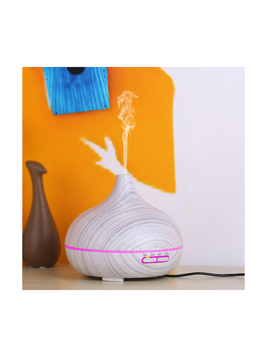 Vrising LED Aromatherapie-Diffusor Ultraschall mit Timer Weiß 550ml