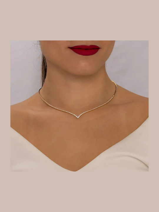 Set with Necklace & Bracelet from Gold 14K with Stones